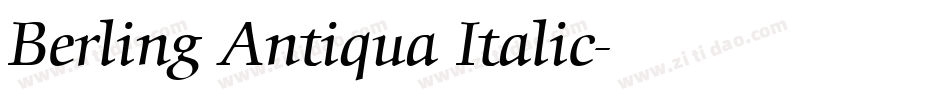 Berling Antiqua Italic字体转换